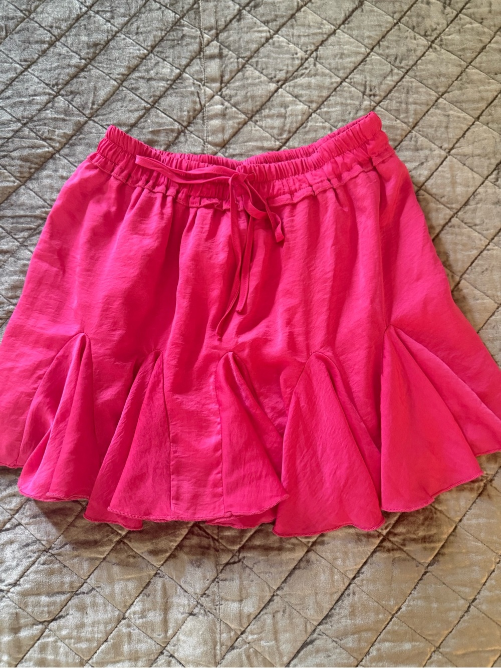 HYFVE Vibrant Hot Pink Ruffle Mini Skirt
